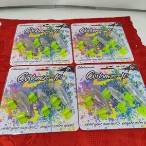 4X Shakespeare Customize-It! Paint Your Own Bait Fishing Lures 3 Pack New Sealed